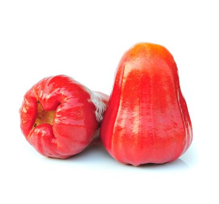 Rose apples on white backgroundの写真素材