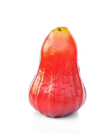Rose apples on white background