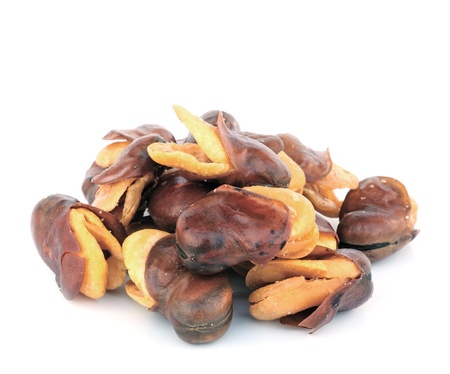 nuts isolated on white background の写真素材