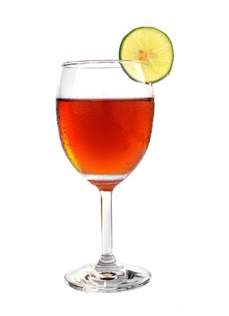 iced tea isolated on whiteの写真素材