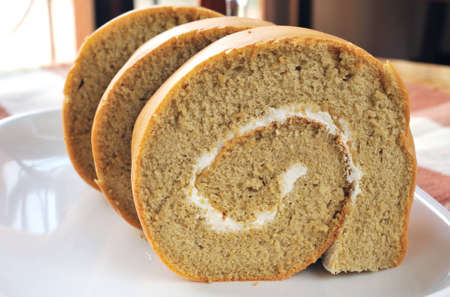 biscuit roll with cream の写真素材