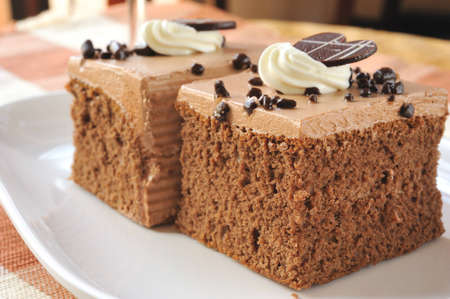 Piece of chocolate cake の写真素材