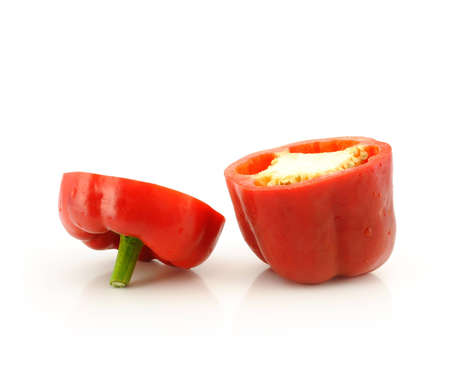 Red sweet pepper isolの写真素材