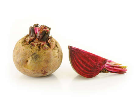 beet roots isolated on a white background の写真素材