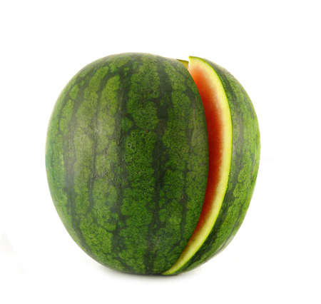 watermelon isolated on whiite backgroundの写真素材