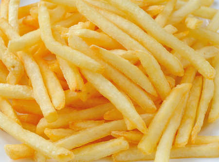 French fries in a white plate