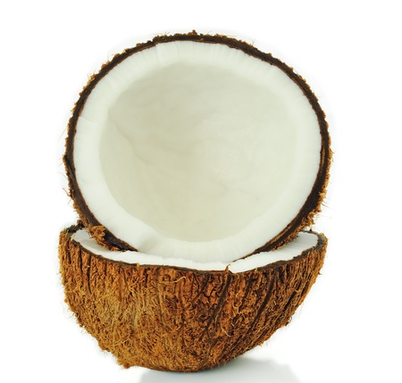 coconut isolated on white の写真素材