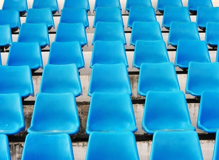 Blue Seats On Stadium の写真素材