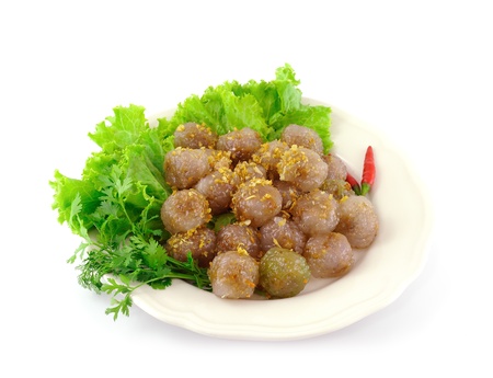 Kanom sago; Thai dessertの写真素材