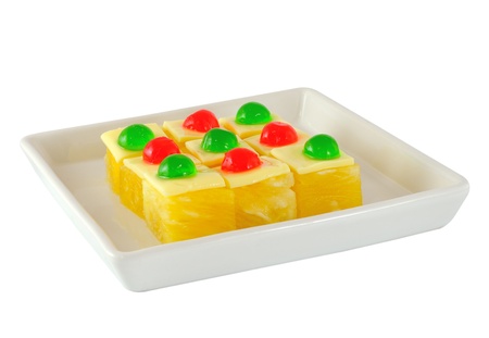 Fresh ripe pineapples with cheeseの写真素材