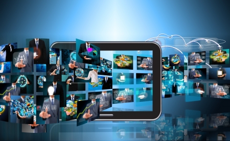 Television and internet production .technology and business conceptの写真素材