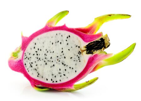 Dragon Fruit on white backgroundの写真素材