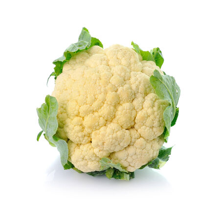 cauliflower isolated on white backgroundの写真素材