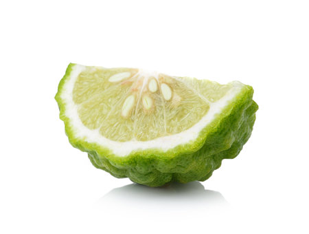  Bergamot slice isolated white background