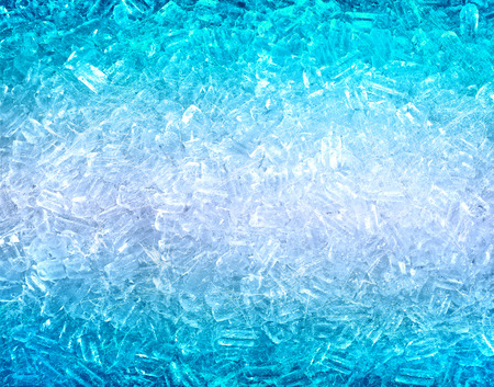 Background of blue ice cubes
