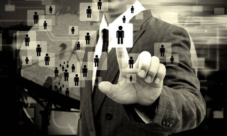 Businessman Choosing the right personの写真素材