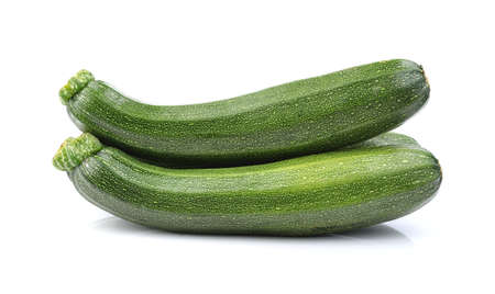 zucchini isolated on white backgroundの写真素材