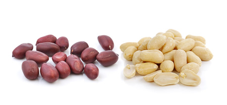 peanuts on white background