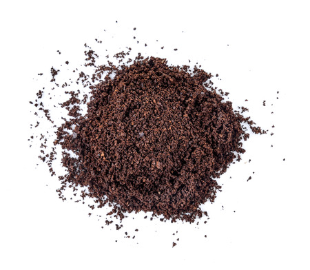 coffee powder on white backgroundの写真素材