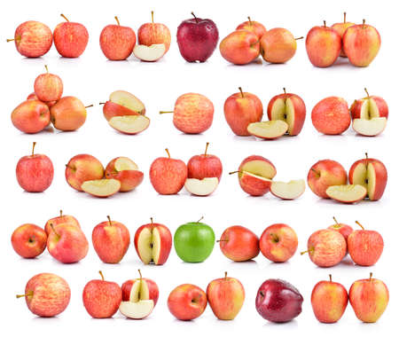 apples on white backgroundの写真素材