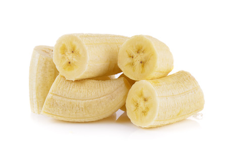 banana on white backgroundの写真素材