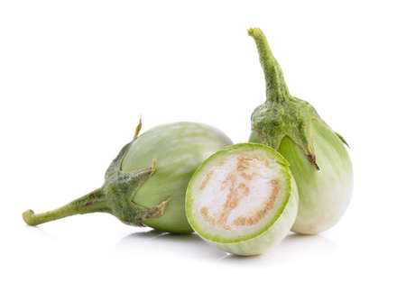 eggplant on white backgroundの写真素材