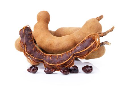 Tamarind on white backgroundの写真素材