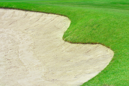 bunker and putting greenの写真素材