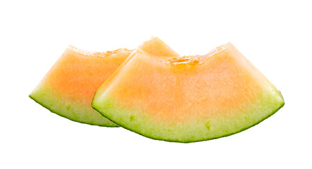 ripe melon isolated on white backgroundの写真素材
