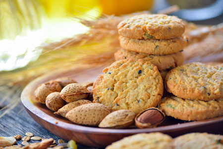 Chocolate chip cookiesの写真素材