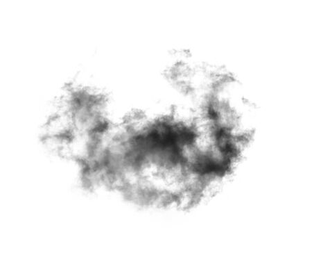 Black cloud on white backgroundの写真素材