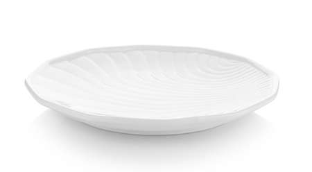 white plate on white backgroundの写真素材