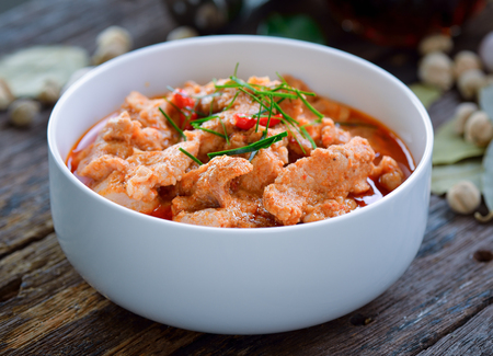 Panang curry with pork .thai foodの写真素材