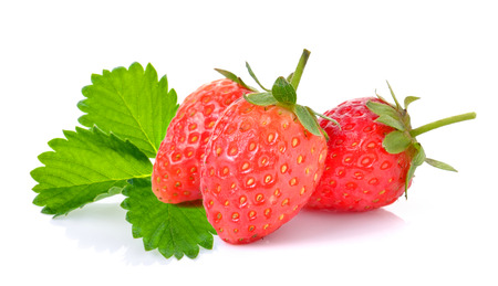 Strawberry on white backgroundの写真素材