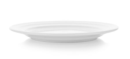 plate isolated on white backgroundの写真素材
