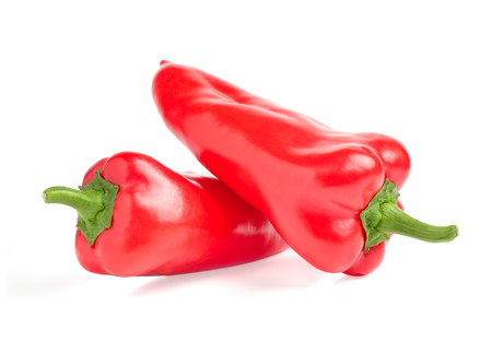 red chili pepper isolated on a white backgroundの写真素材
