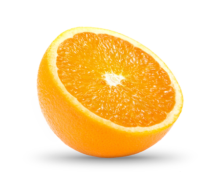 orange slice  isolated on white backgroundの写真素材