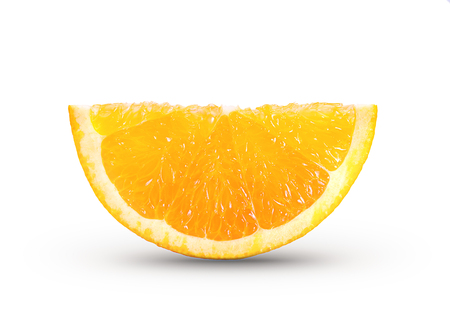 orange slice isolated on the white backgroundの写真素材