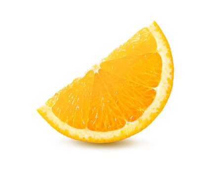 orange slice on white backgroundの写真素材