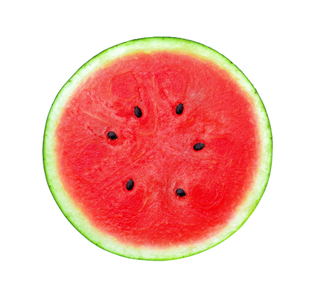 watermelon isolated on whiteの写真素材