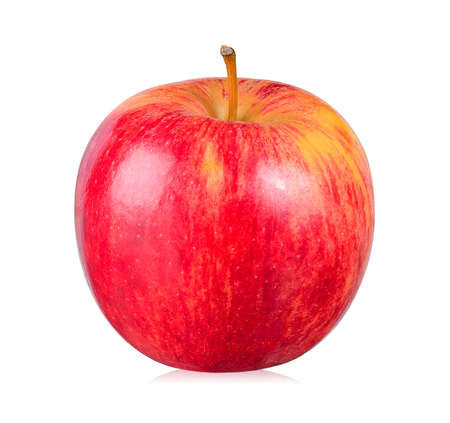 Red apple on white backgroundの写真素材