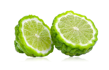 bergamot on white backgroundの写真素材