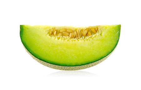 melon isolated on white backgroundの写真素材
