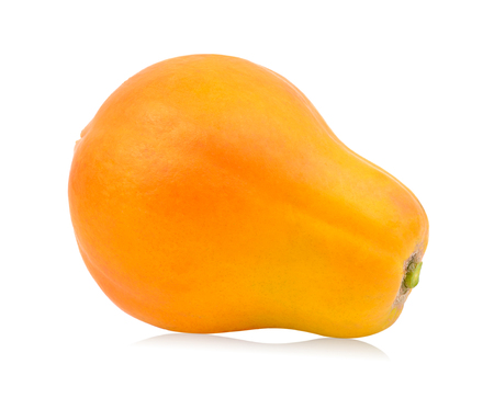 papaya on white backgroundの写真素材