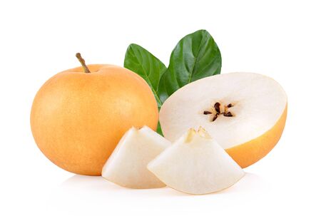 pear fruit on white backgroundの写真素材