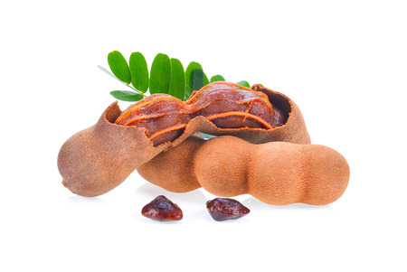 Tamarind isolated on the white backgroundの写真素材