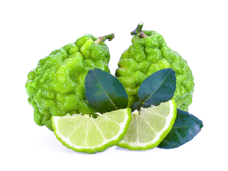 bergamot on white backgroundの写真素材