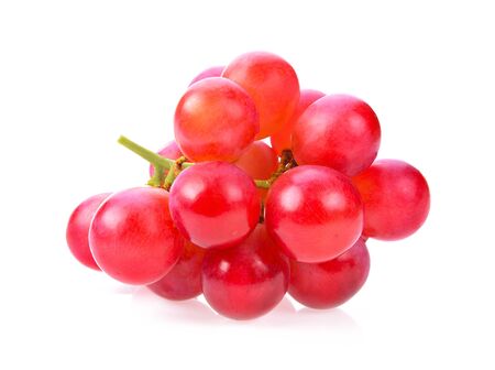 red grape isolated on white backgroundの写真素材
