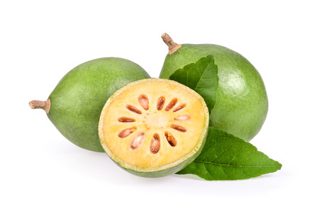 Bael fruit on white backgroundの写真素材