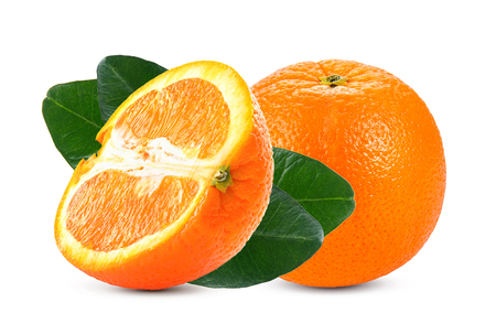 orange fruit isolated on white backgroundの写真素材